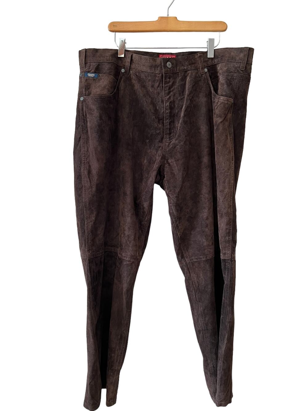 VIntage Chaps Denim Suede Straight Leg Pants Chocolate Brown